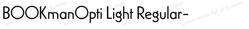 BOOKmanOpti Light Regular字体转换